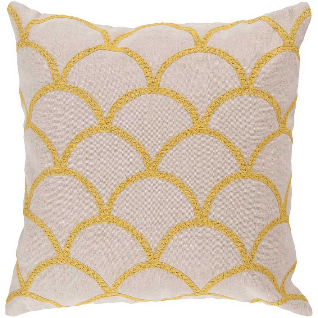 Overlapping Oval Ivory/Sunflower Pillow