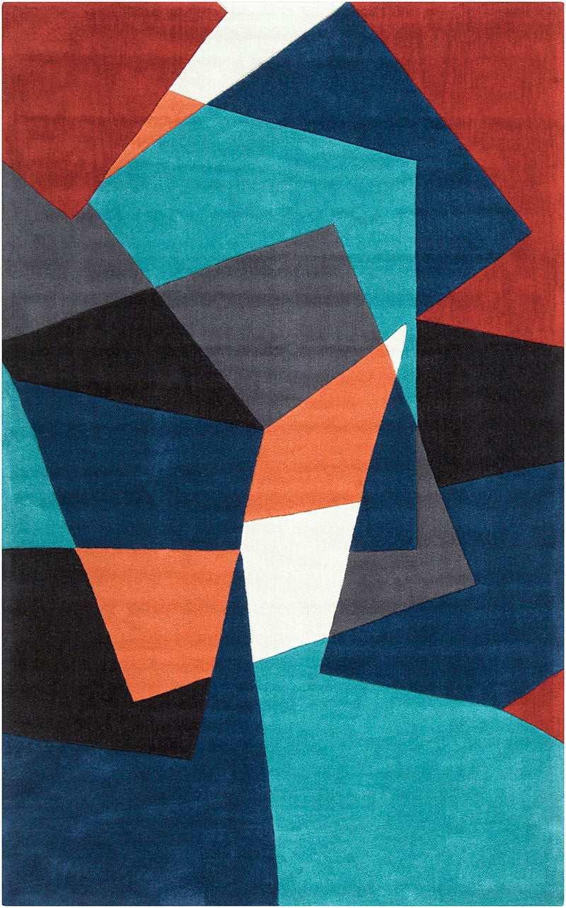 Cosmopolitan Rust/Navy Area Rug - Froy.com