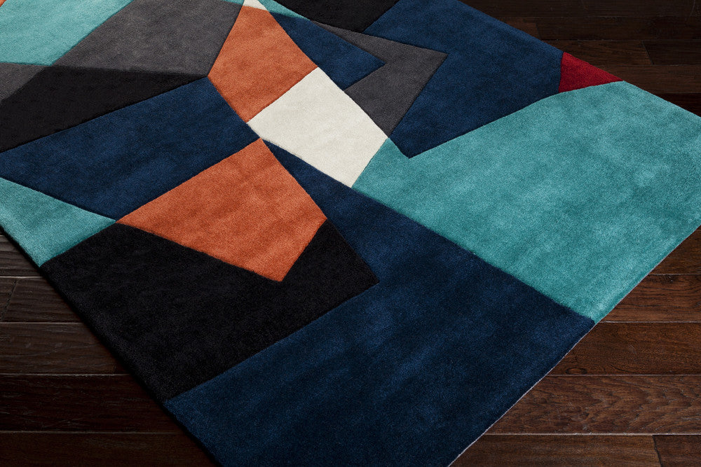 Cosmopolitan Rust/Navy Area Rug - Froy.com
