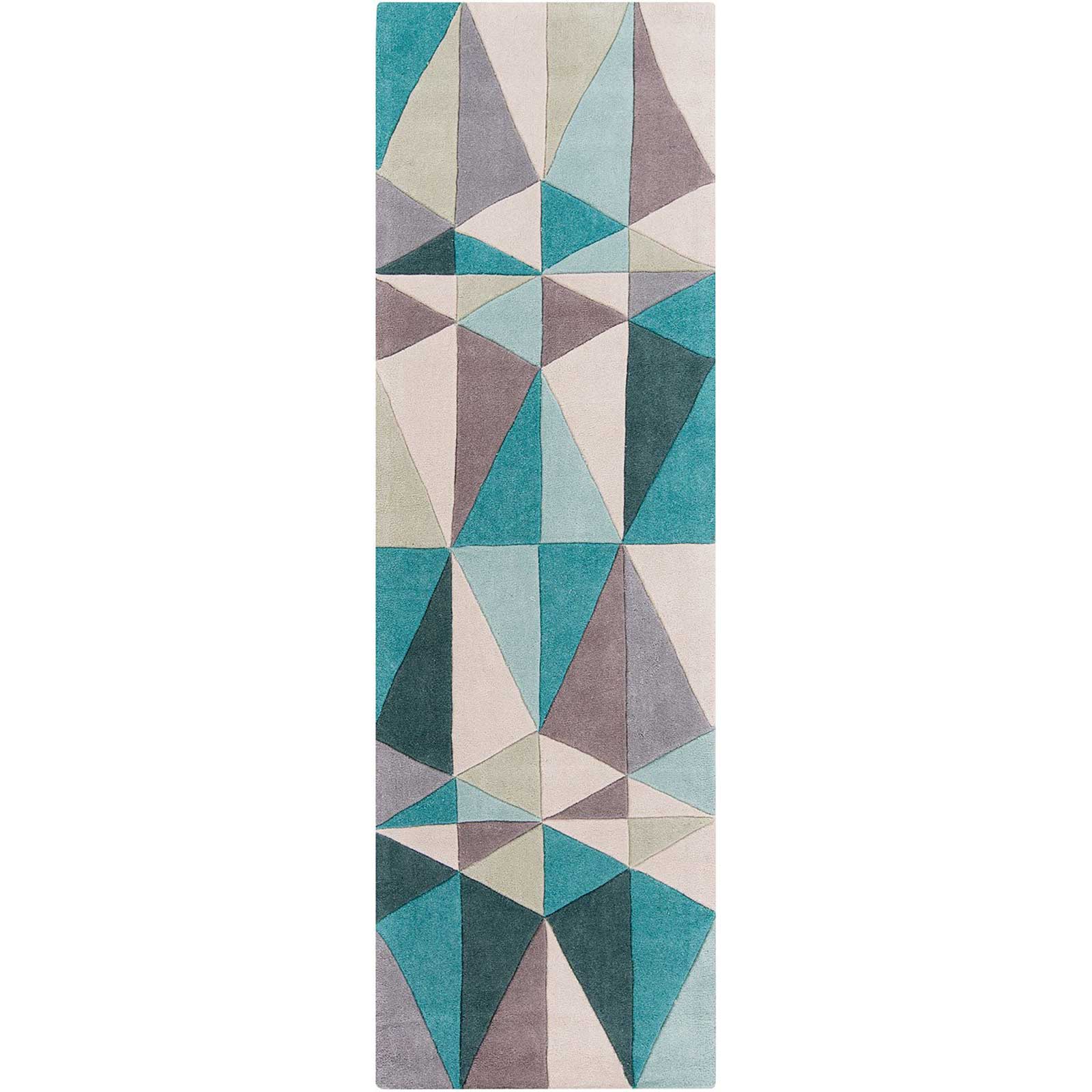 Cosmopolitan Teal/Taupe Runner Rug