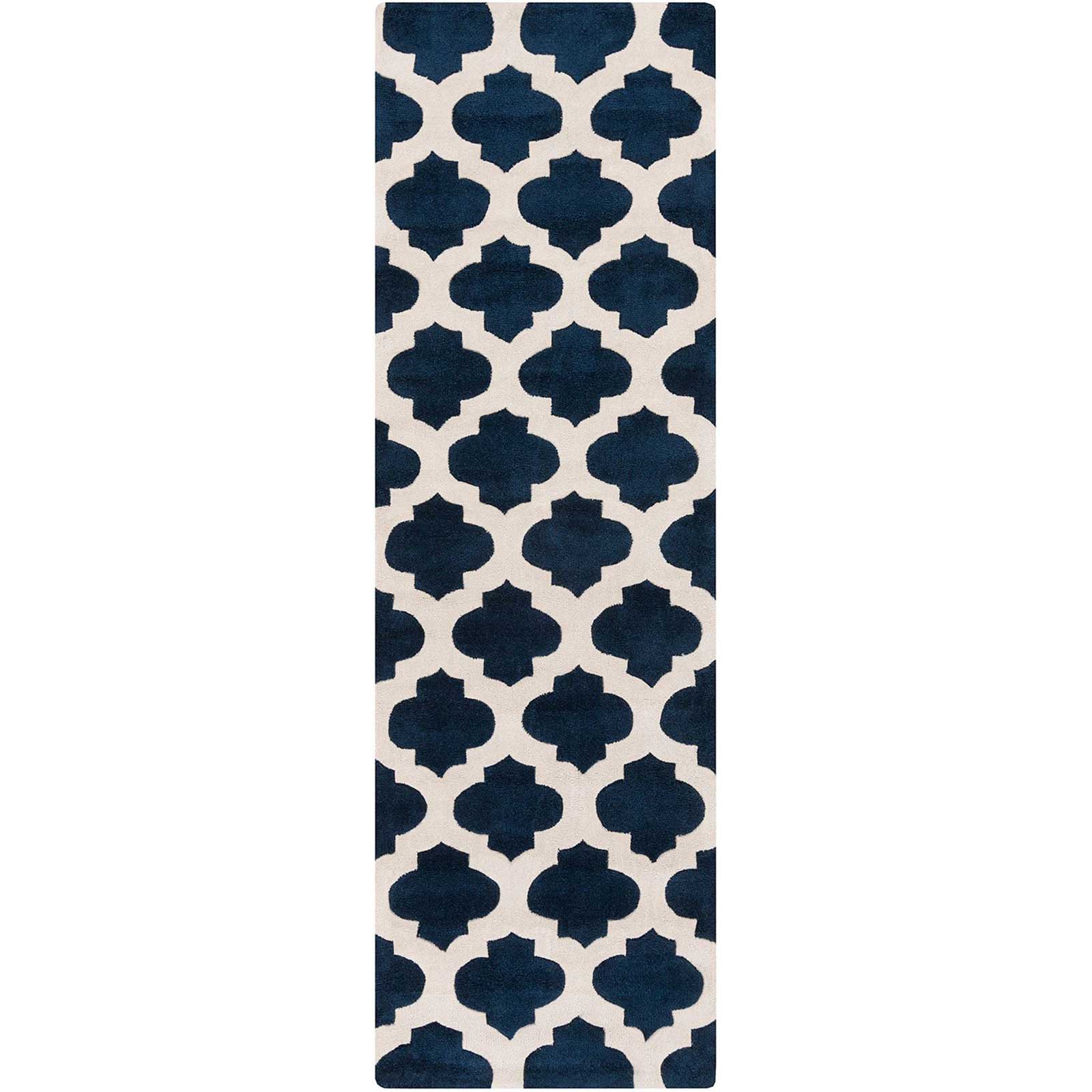 Cosmopolitan Navy/Ivory Runner Rug