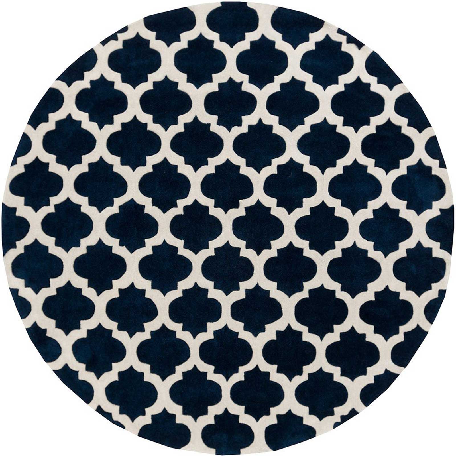 Cosmopolitan Navy/Ivory Round Rug