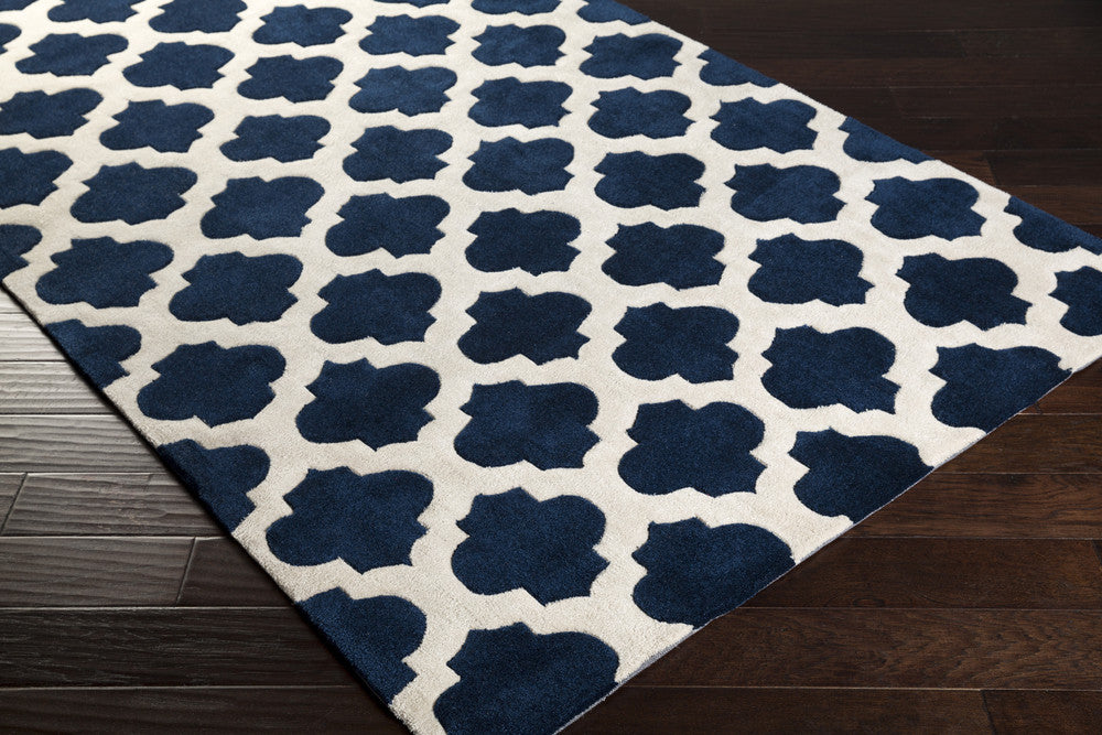 Cosmopolitan Navy/Ivory Area Rug - Froy.com