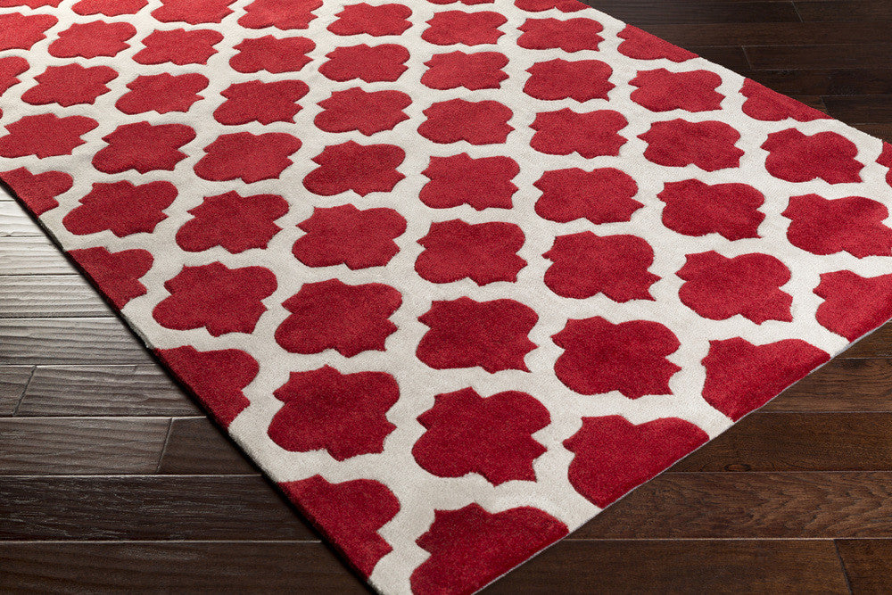 Cosmopolitan Light Gray/Cherry Area Rug