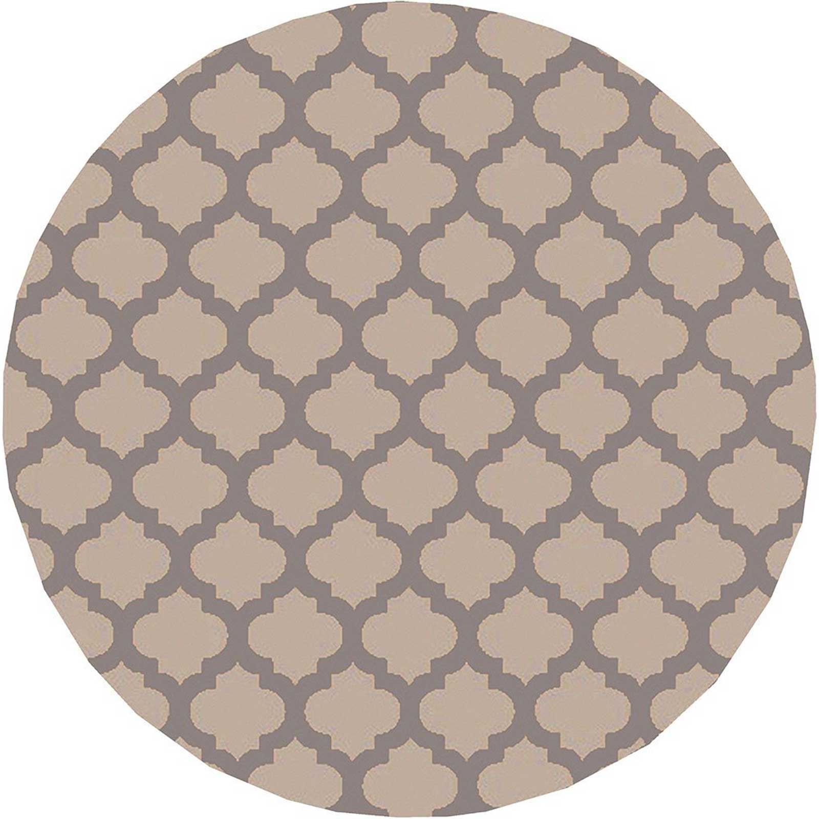 Cosmopolitan Beige/Light Gray Round Rug