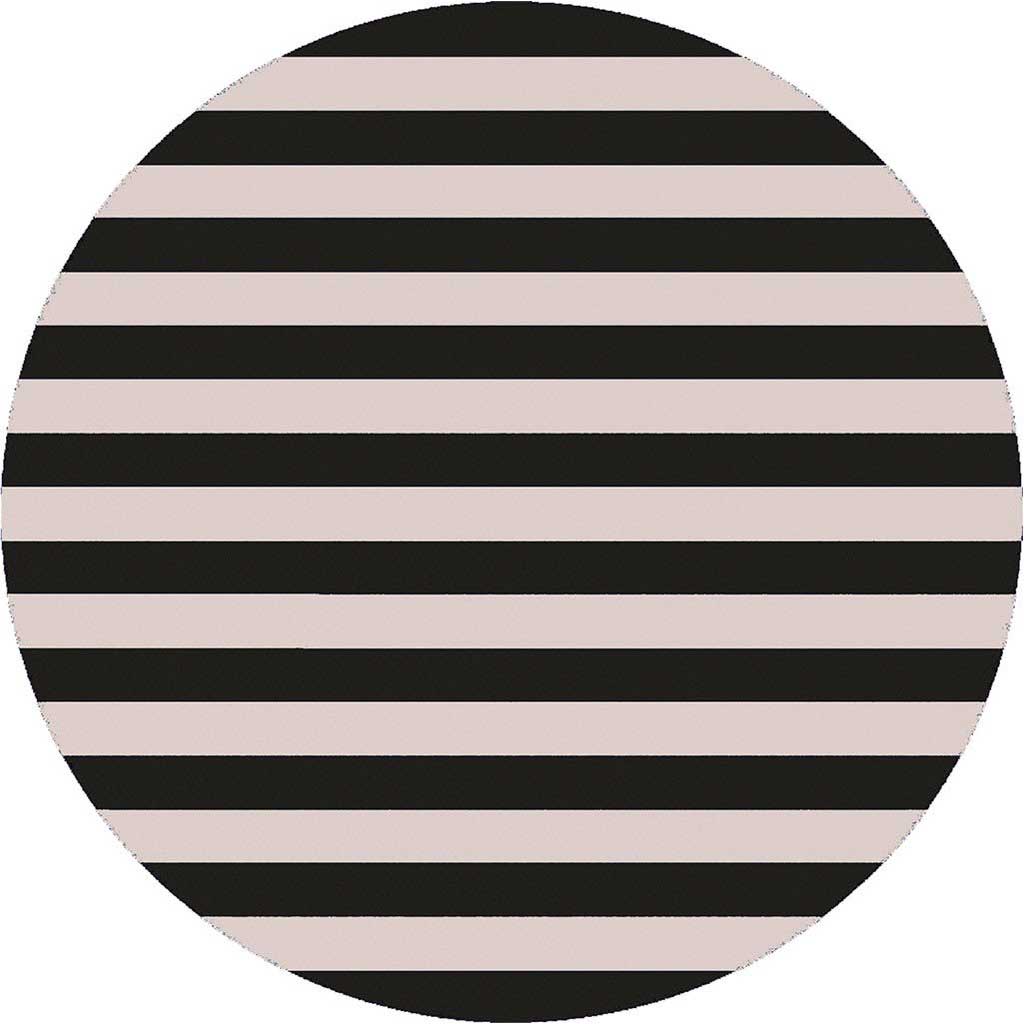 Cosmopolitan Light Gray/Navy Round Rug