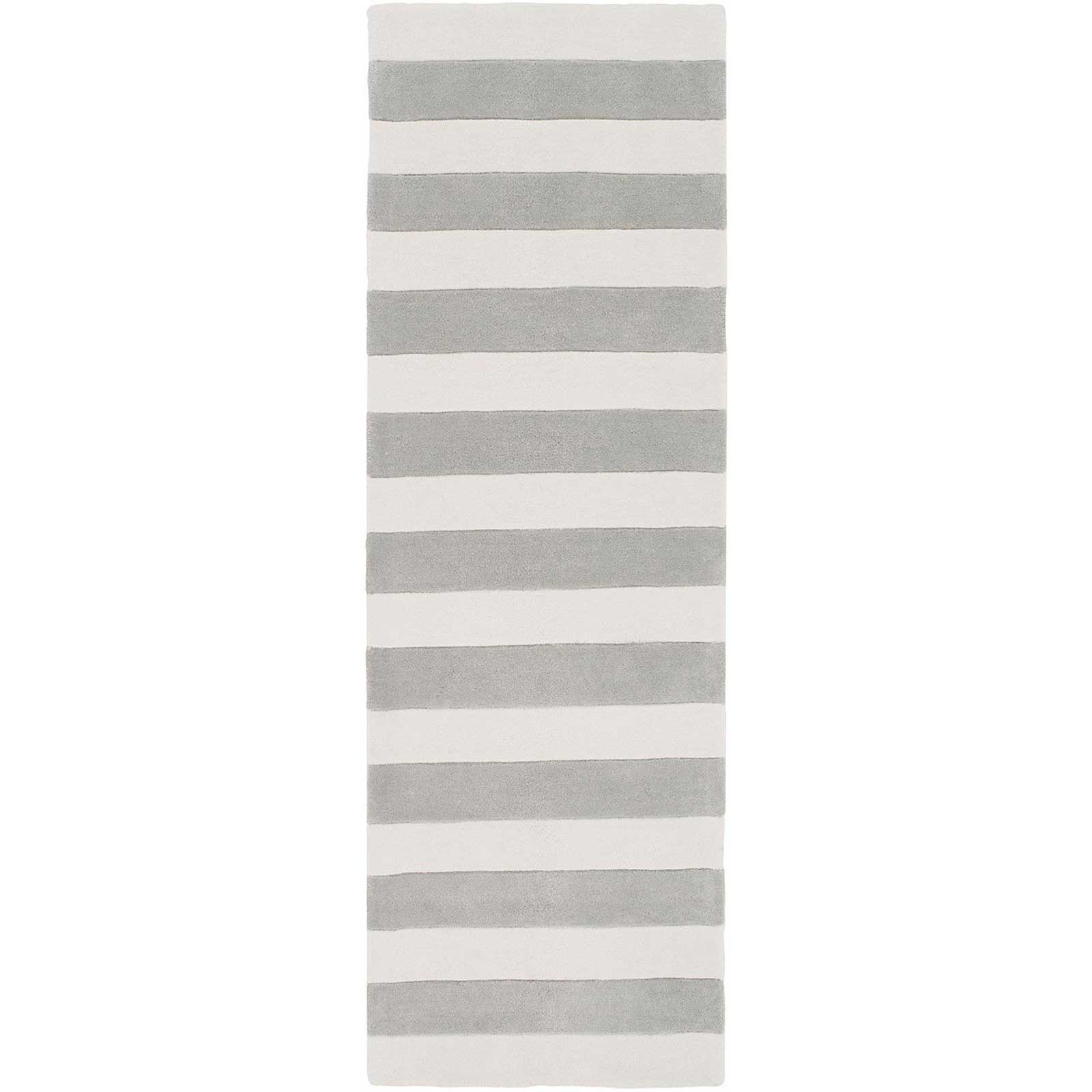 Cosmopolitan Ivory/Light Gray Runner Rug