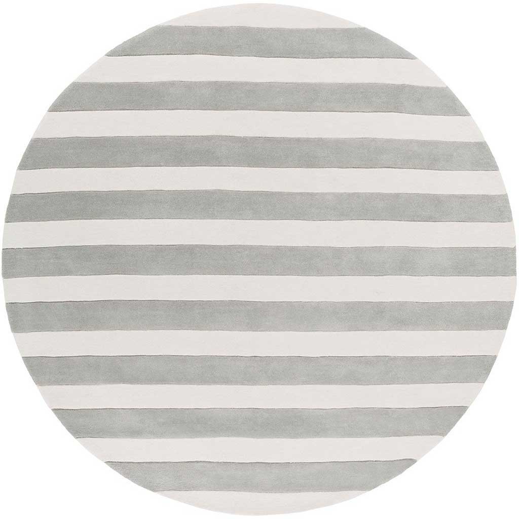 Cosmopolitan Ivory/Light Gray Round Rug
