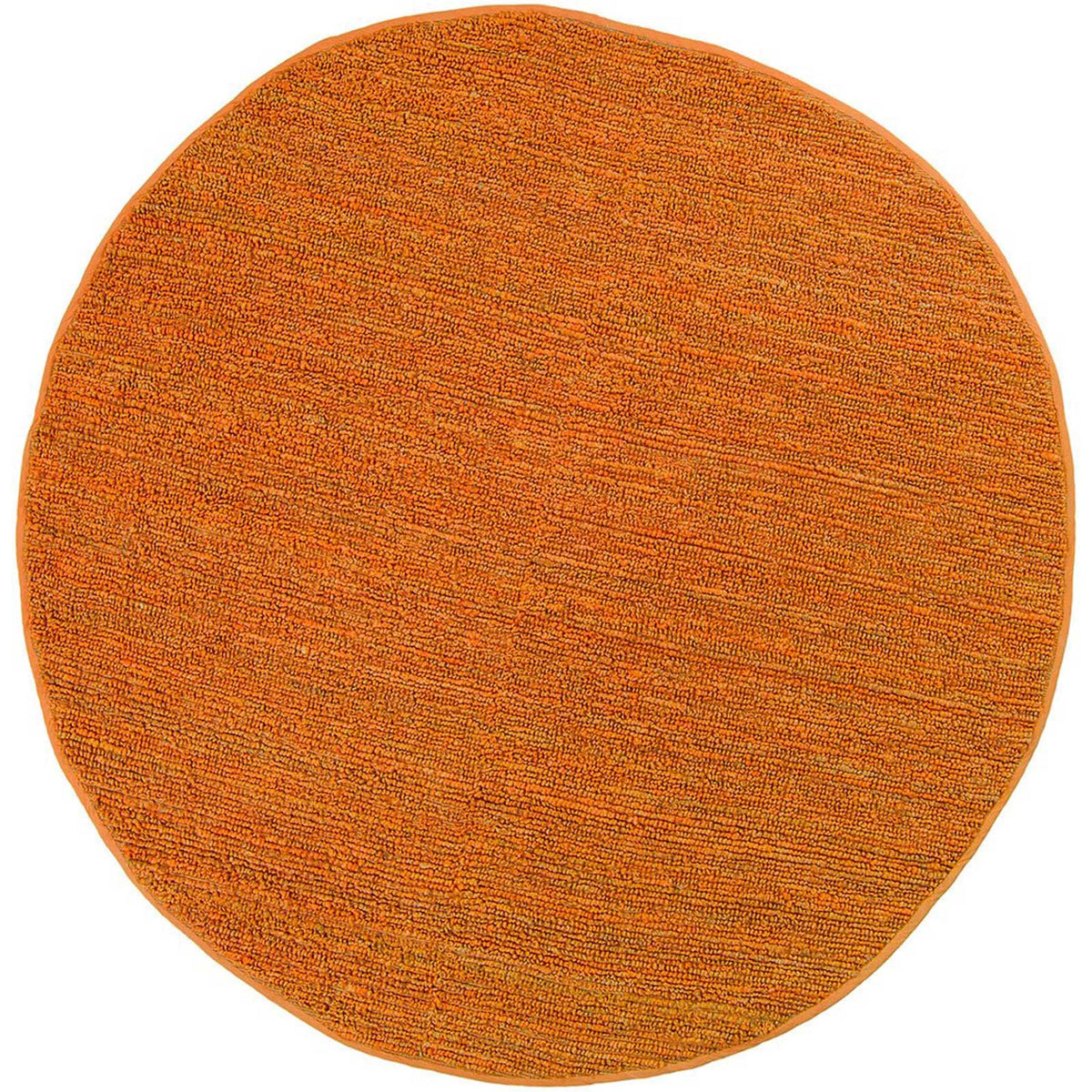 Continental Burnt Orange Round Rug - Froy.com