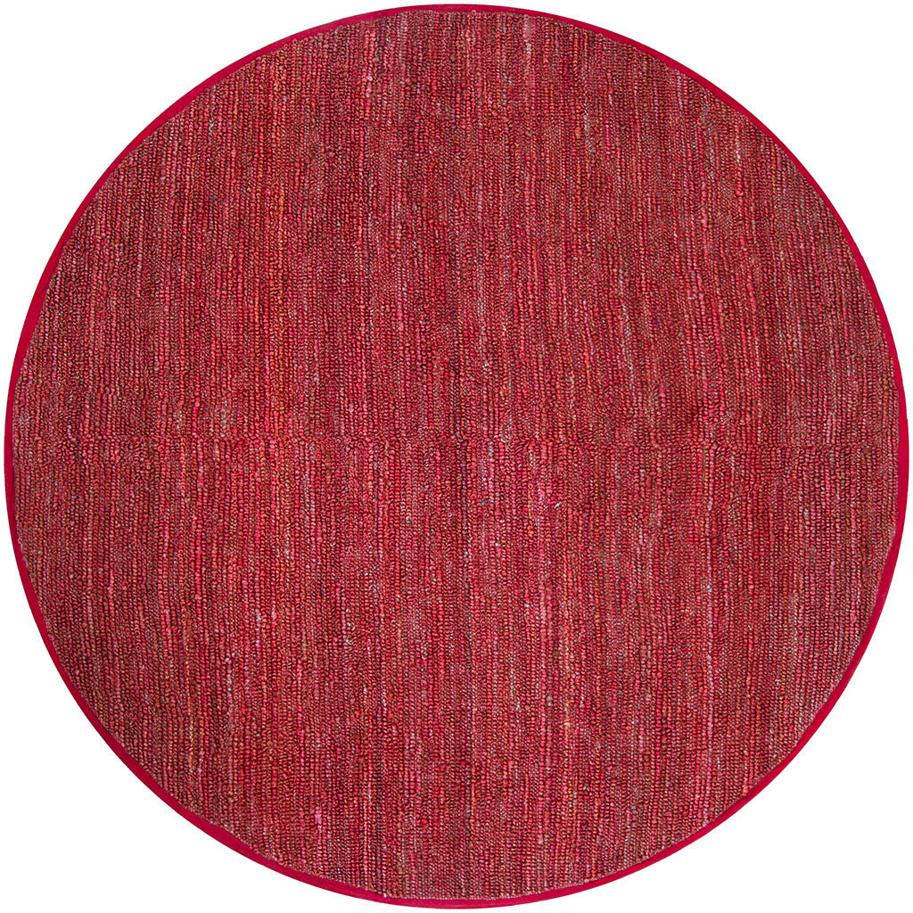 Continental Burgundy Round Rug