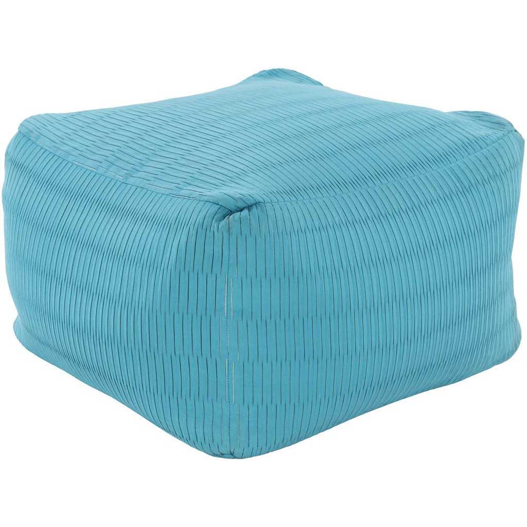 Caplin Solid Sky Blue Cube Pouf