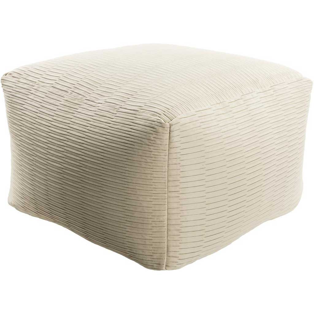 Caplin Solid Neutral Cube Pouf