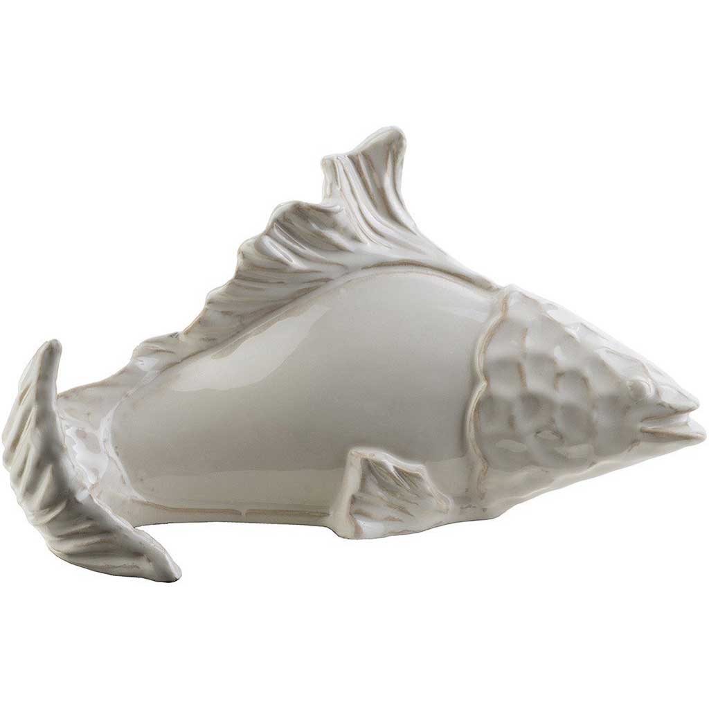 Clearwater Ceramic Fish Ivory Small