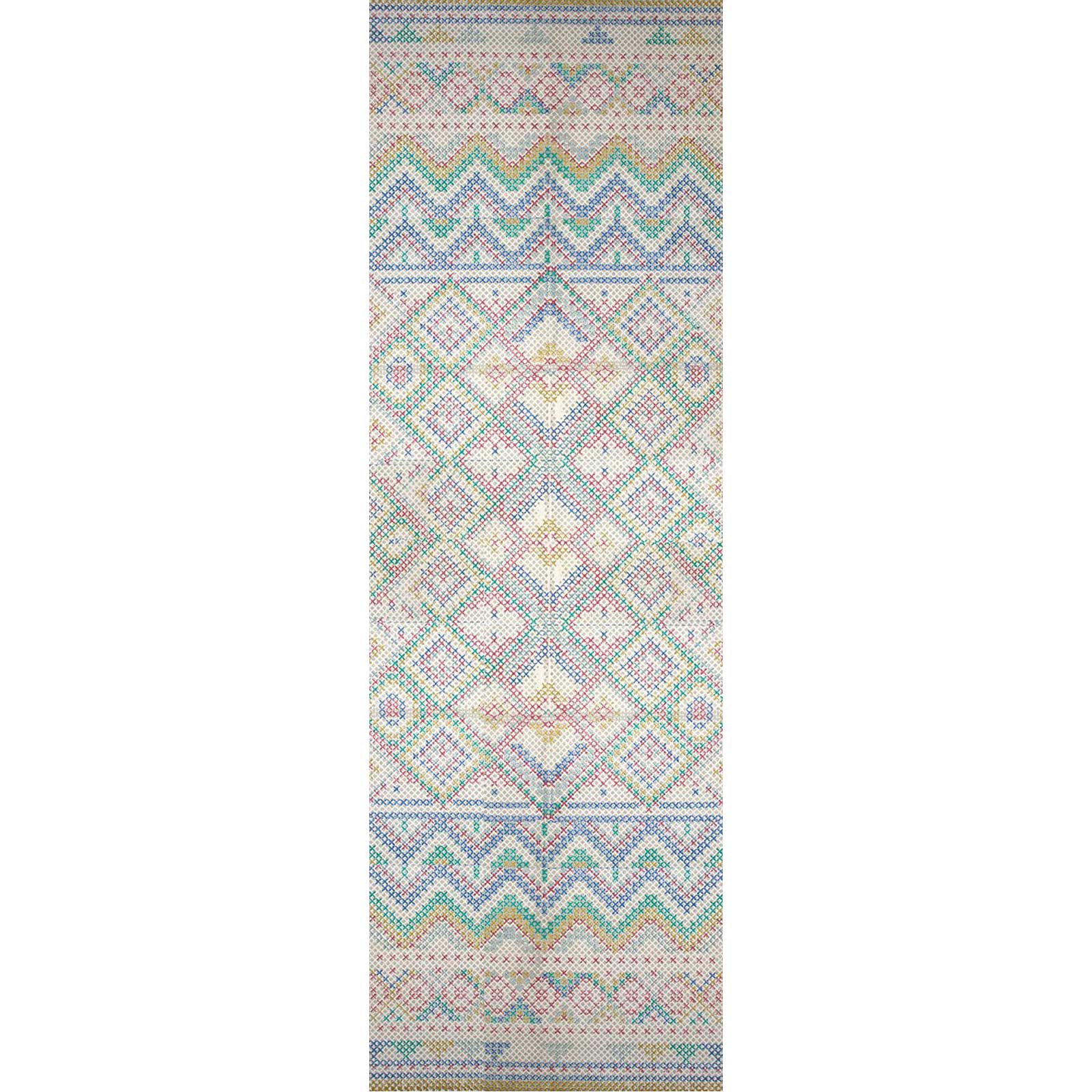 Chaska Cobalt/Burgundy Runner Rug