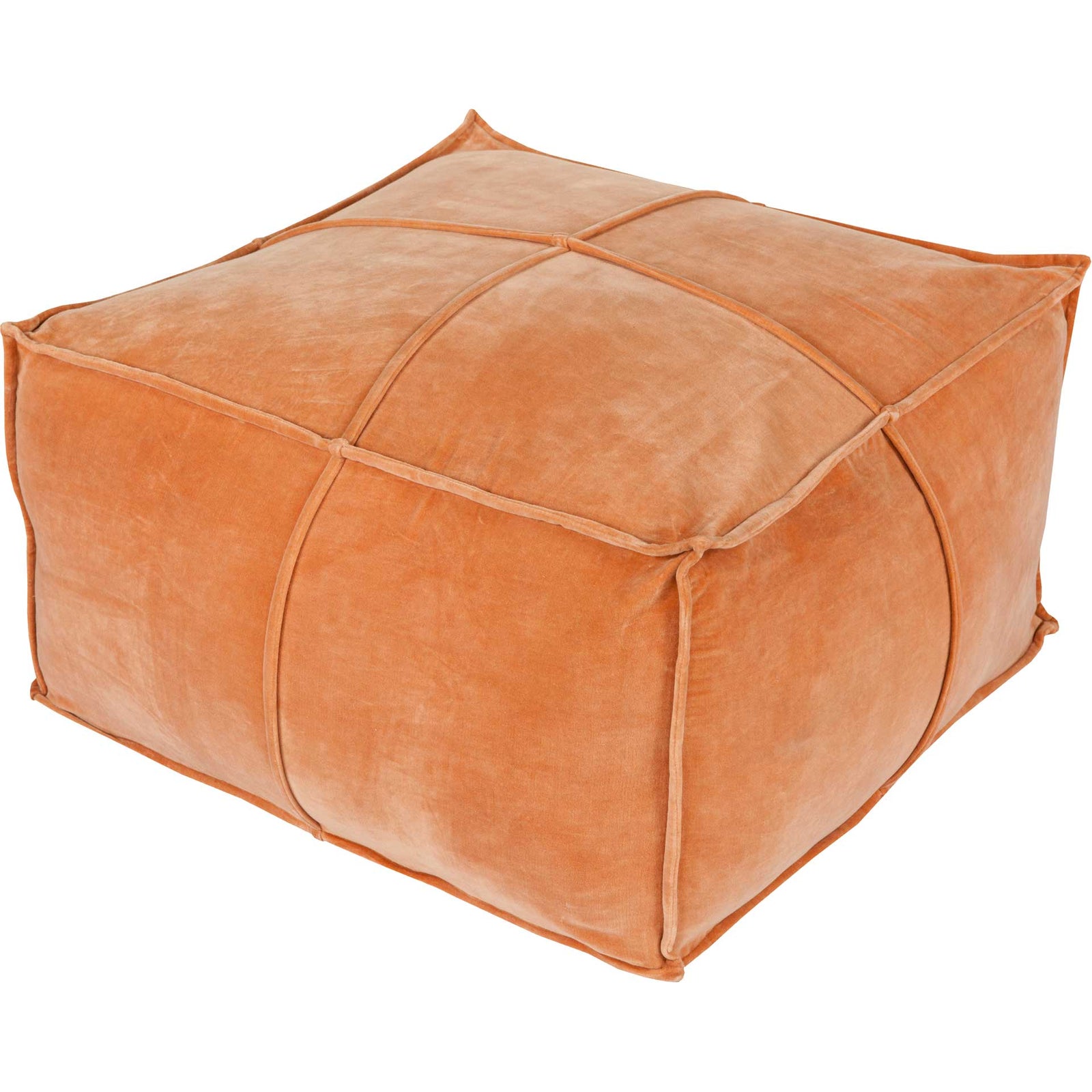 Conner Pouf Burnt Orange