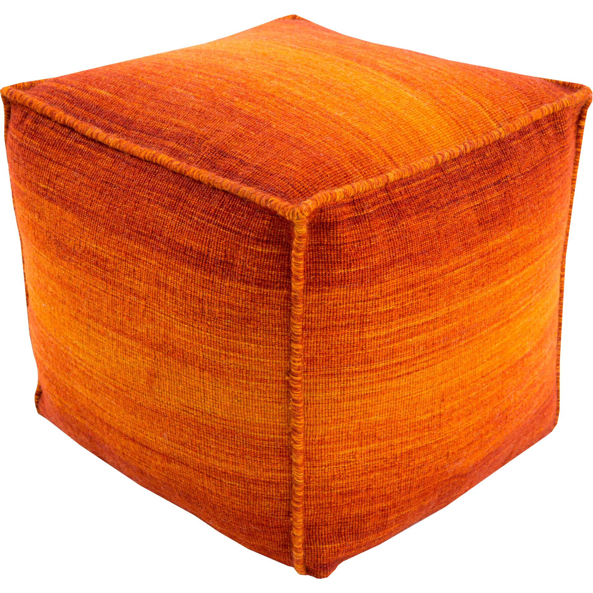 Charlee Pouf Bright Orange/Burnt Orange/Dark Red