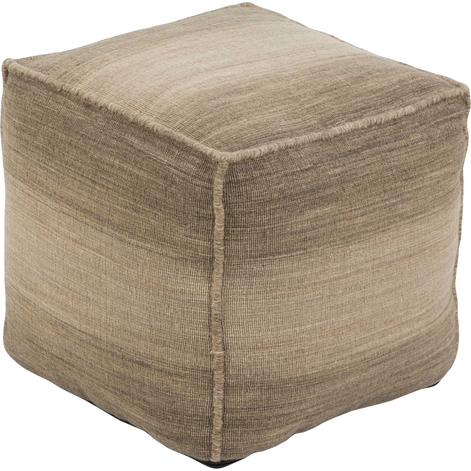 Charlee Pouf Ivory/Camel/Dark Brown