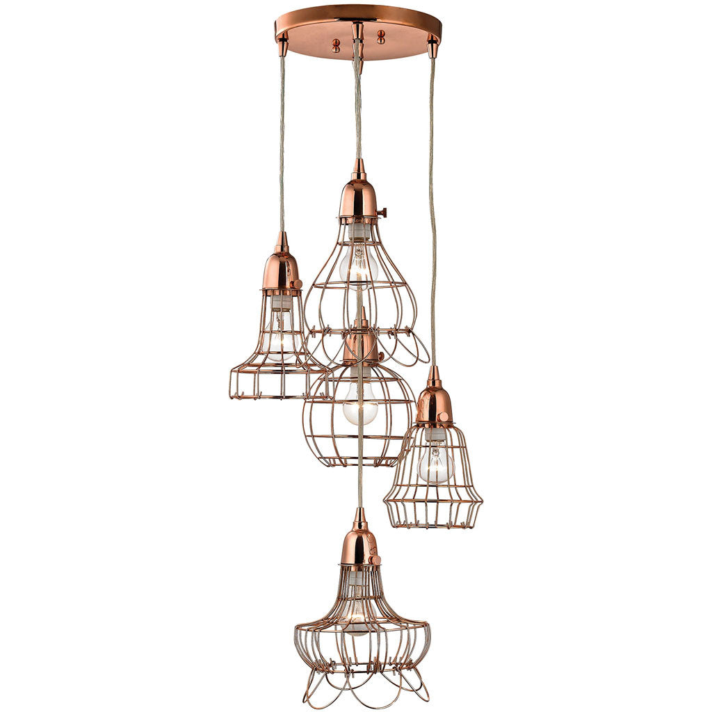 Tesla Copper Pendant Cluster