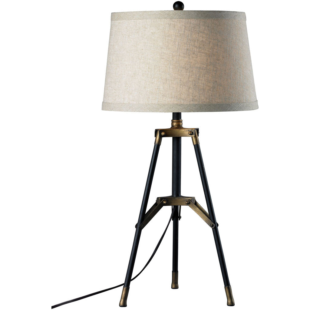 Langley Tripod Table Lamp Black/Gold