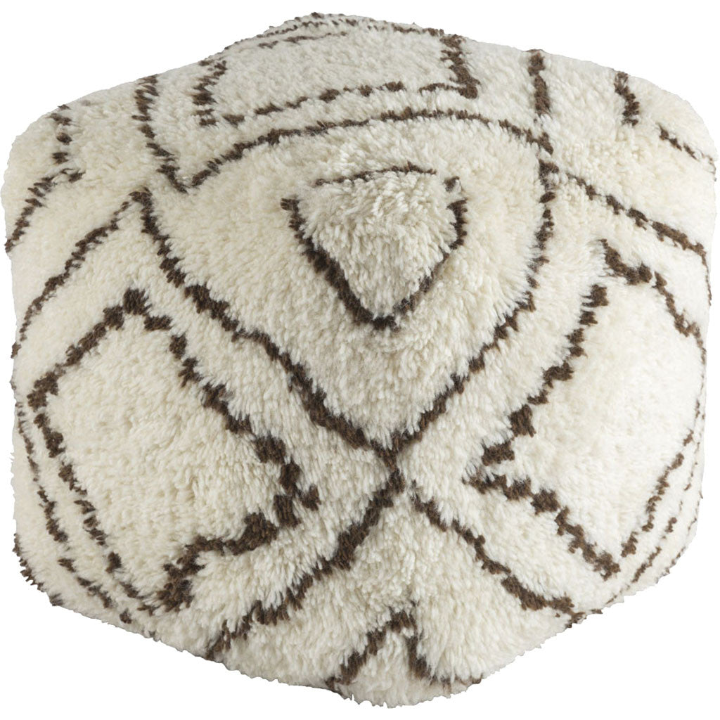 Denali Cube Dark Brown/Khaki Pouf
