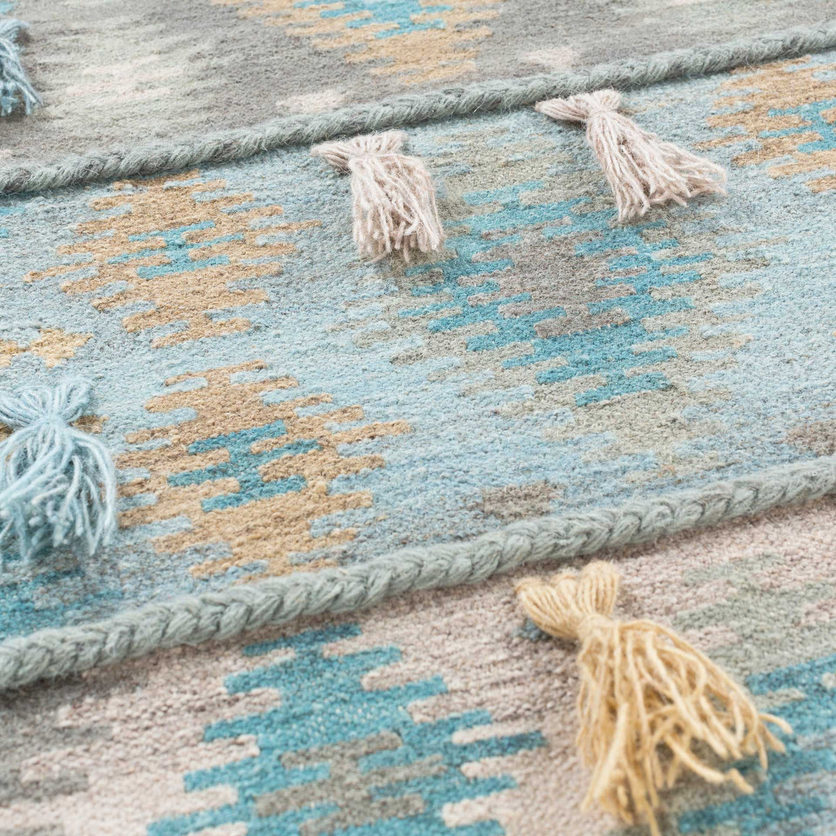 Abel Wall Hanging Medium Gray/Sky Blue/Beige