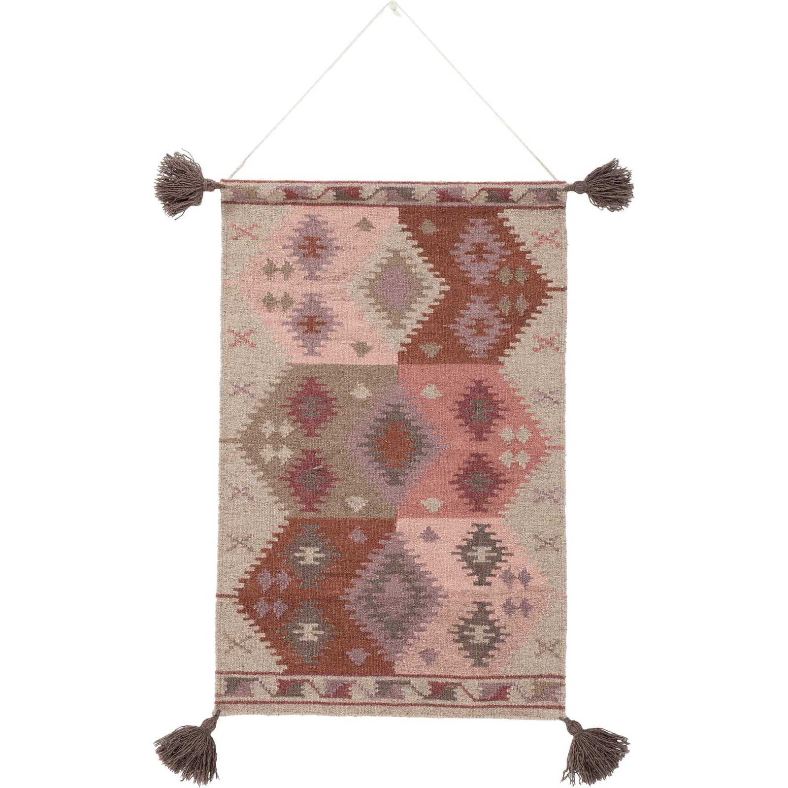 Abel Wall Hanging Taupe/Beige/Eggplant