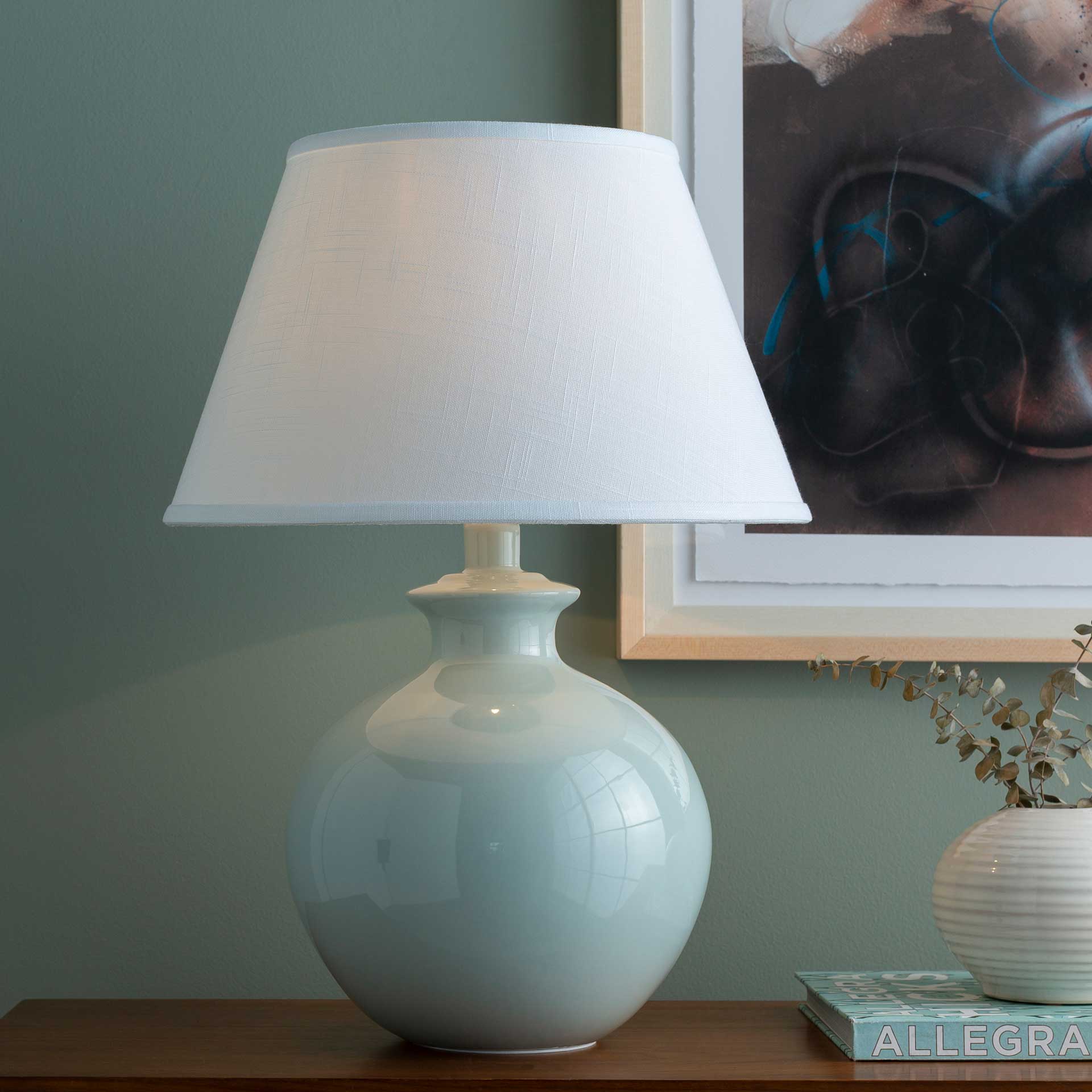 Delaney Table Lamp Pale Blue/White/Aqua