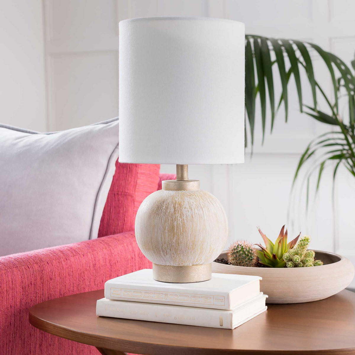 Denver Table Lamp Ivory/White/Tan
