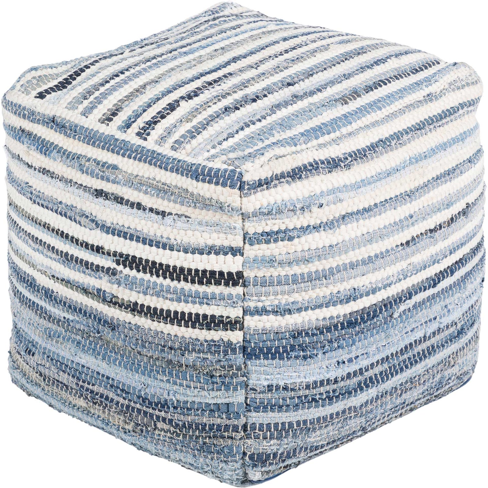 Della Pouf Navy/Bright Blue/White