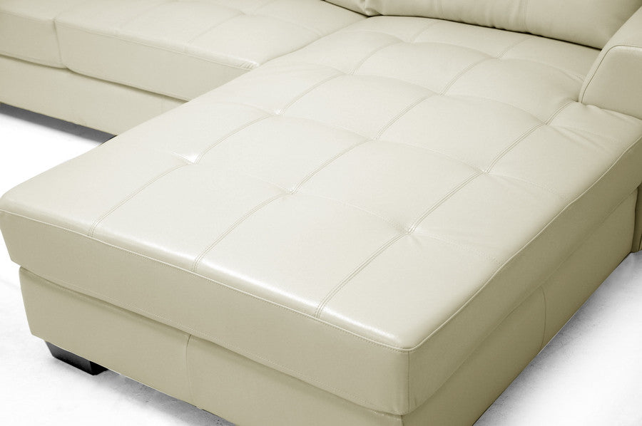 Genoa Sectional Sofa Cream