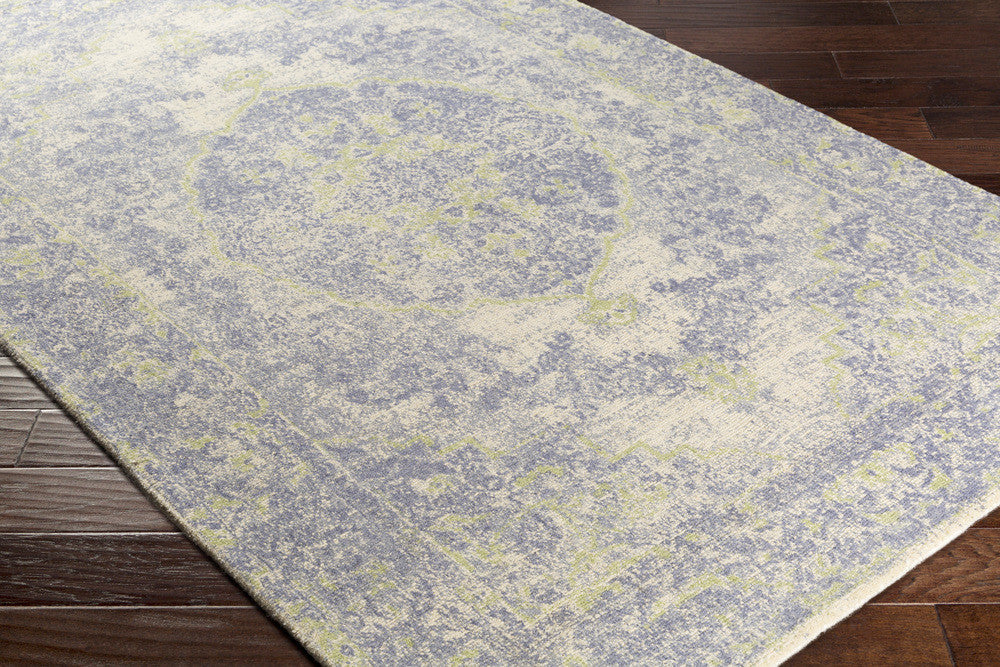 Edith Cream/Denim/Lime Area Rug