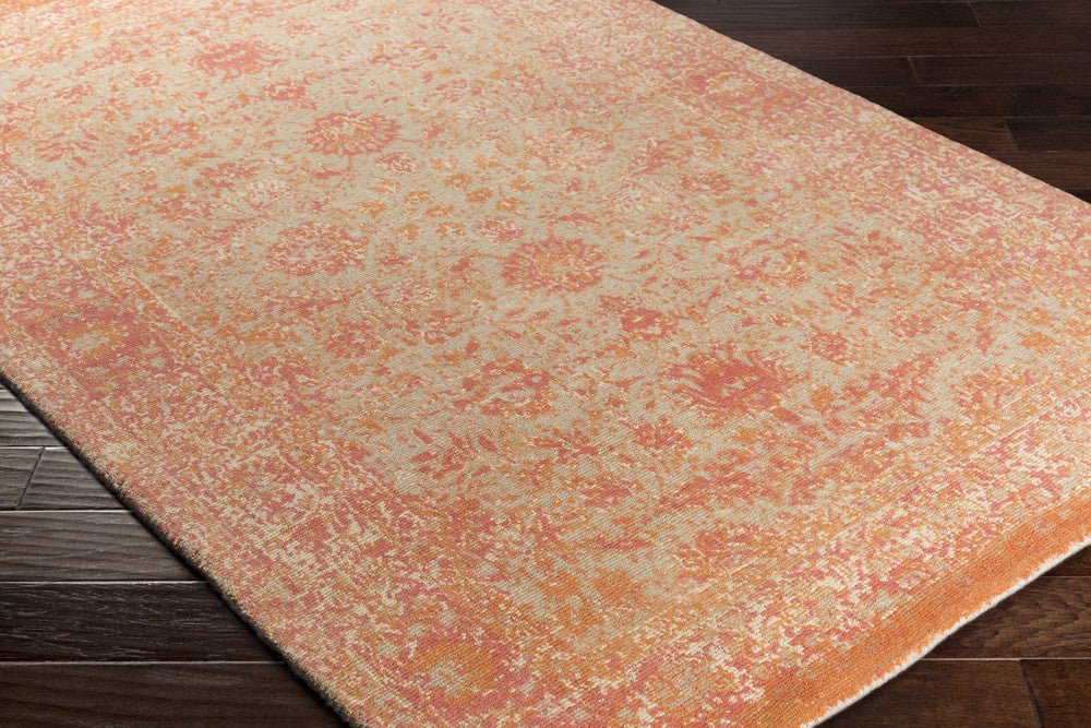 Edith Khaki/Coral/Bright Orange Area Rug