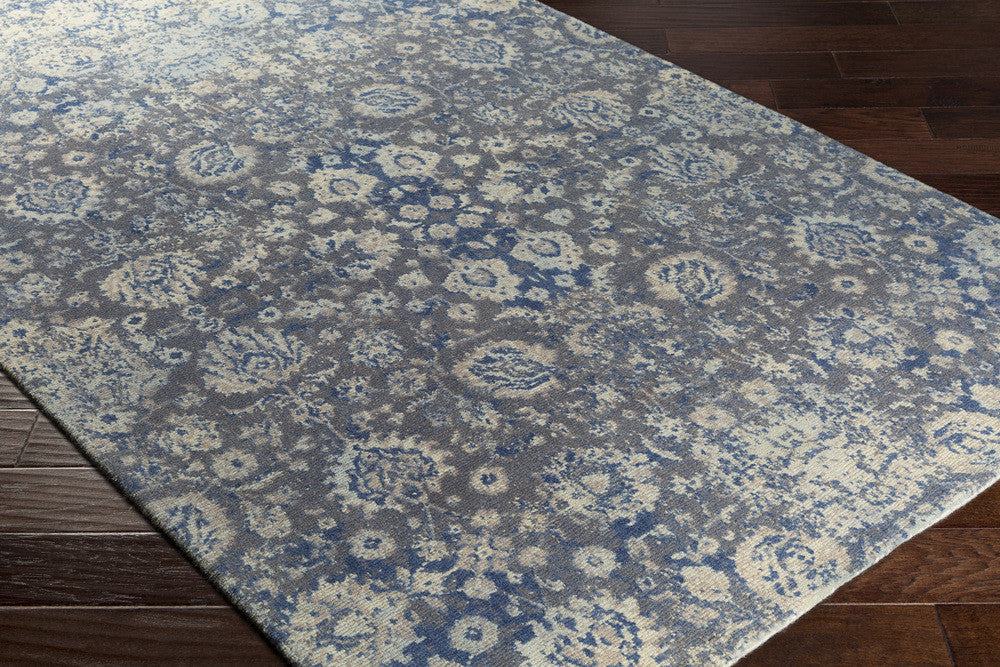 Edith Cream/Medium Gray/Denim Area Rug