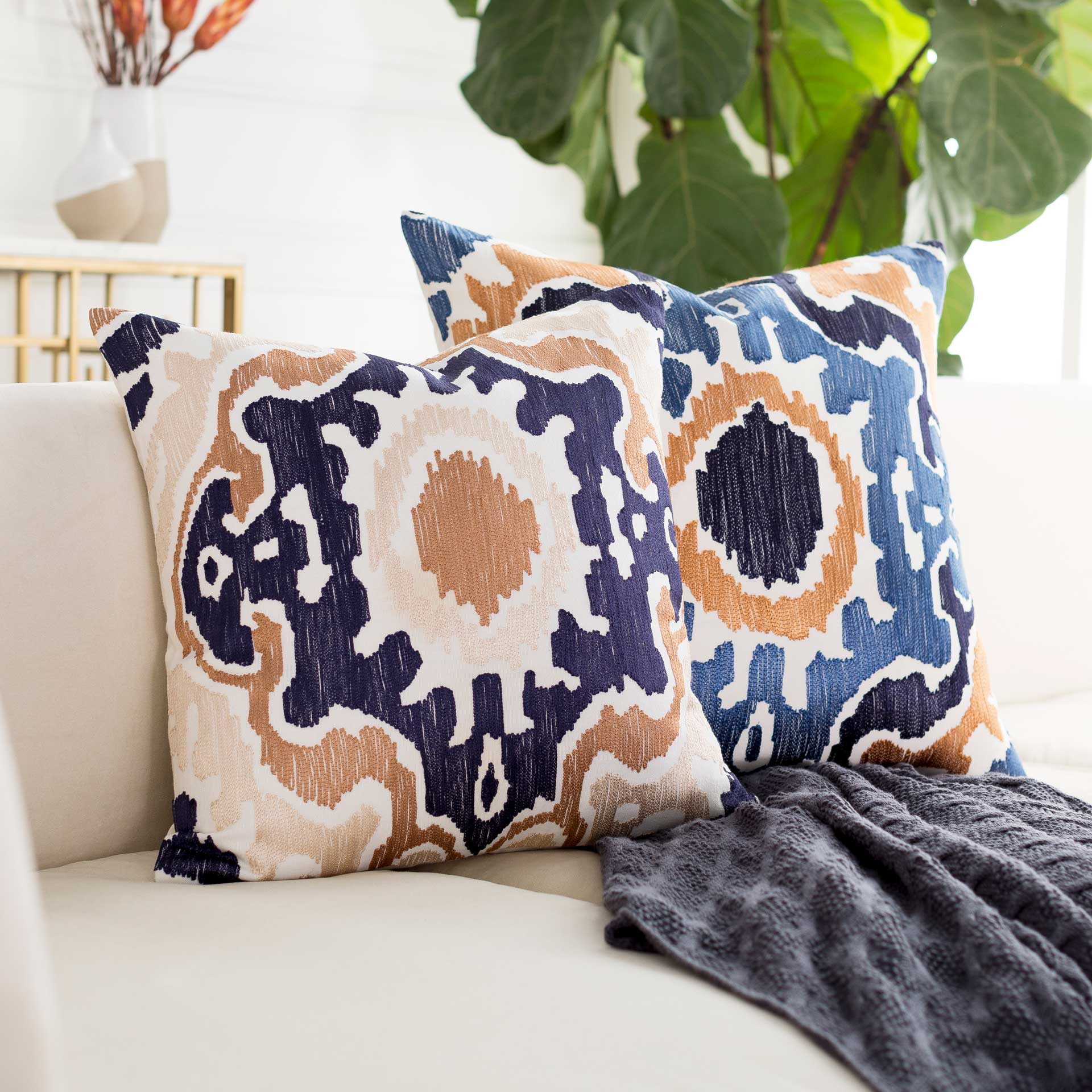 HOT Blue Throw Pillows Navy Blue And Beige Pillows Edward
