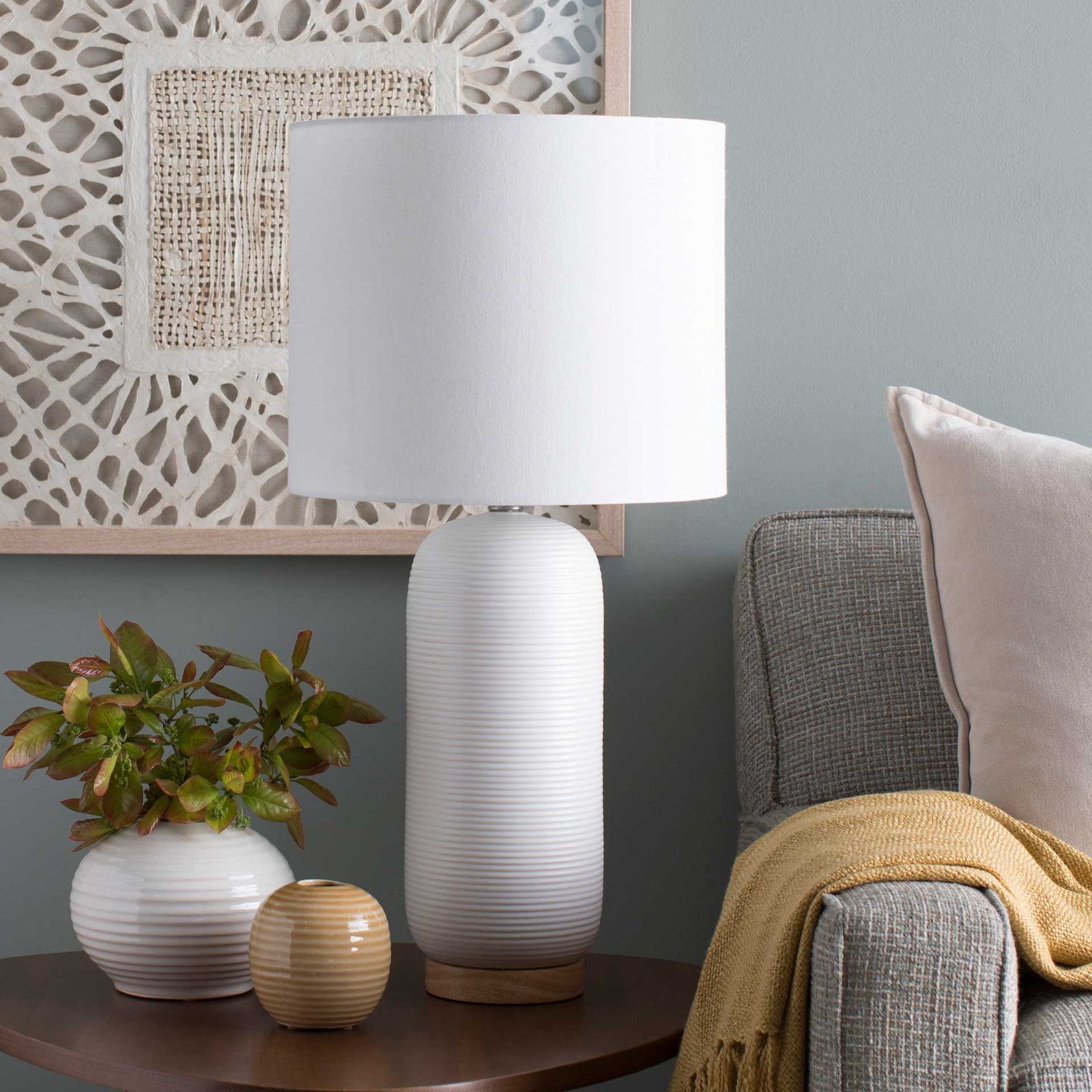 Everly Table Lamp White