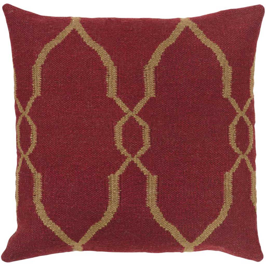 Juxtaposed Geometric Burgundy/Chocolate Pillow