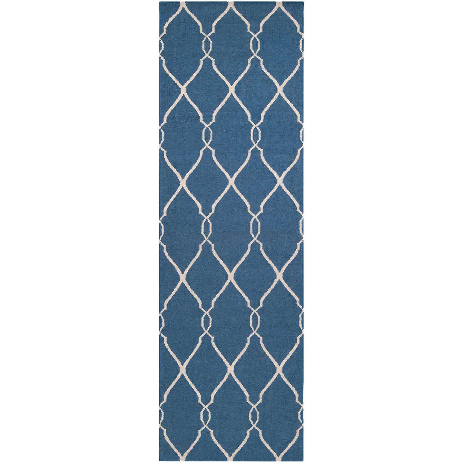 Fallon Cobalt/Beige Runner Rug