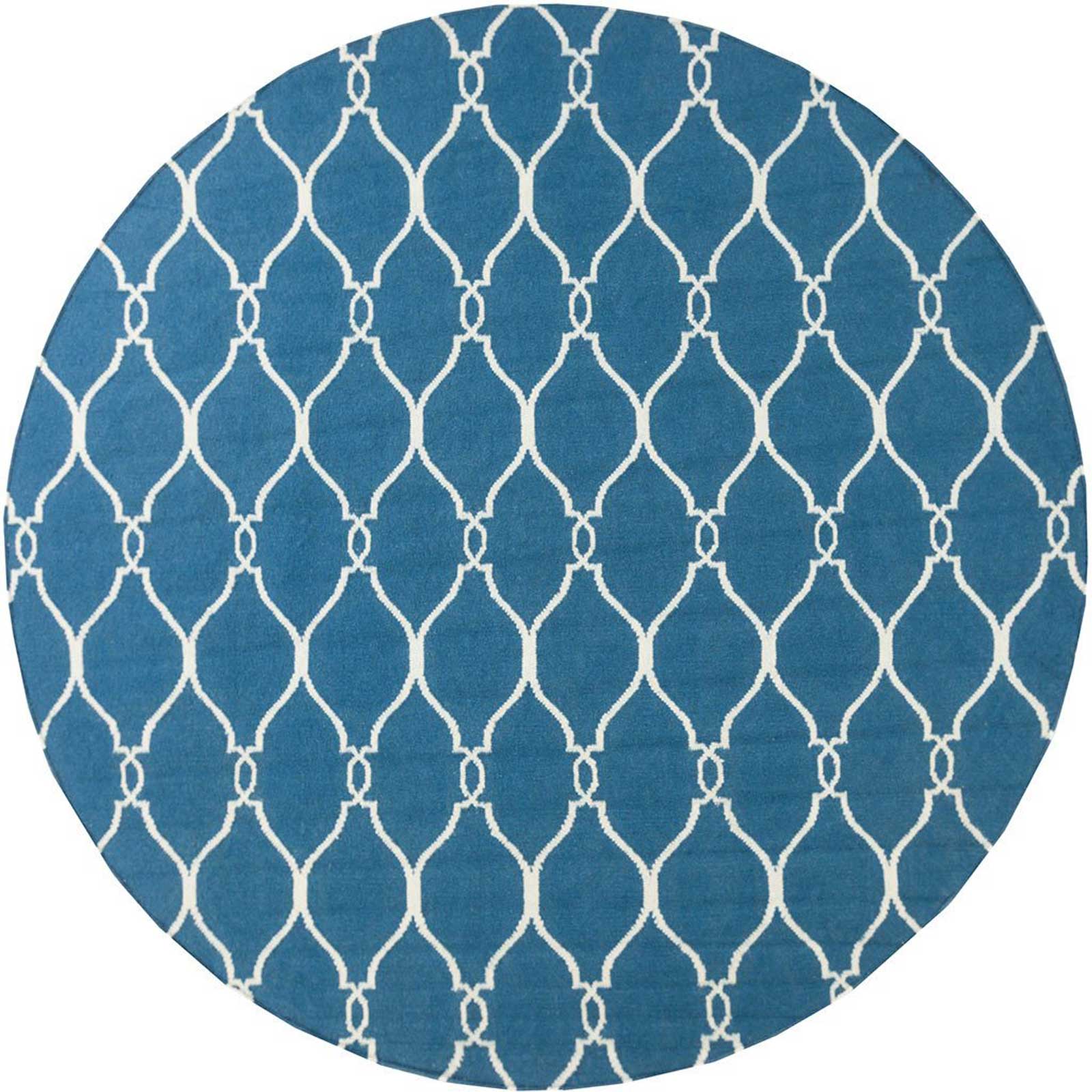 Fallon Cobalt/Beige Round Rug