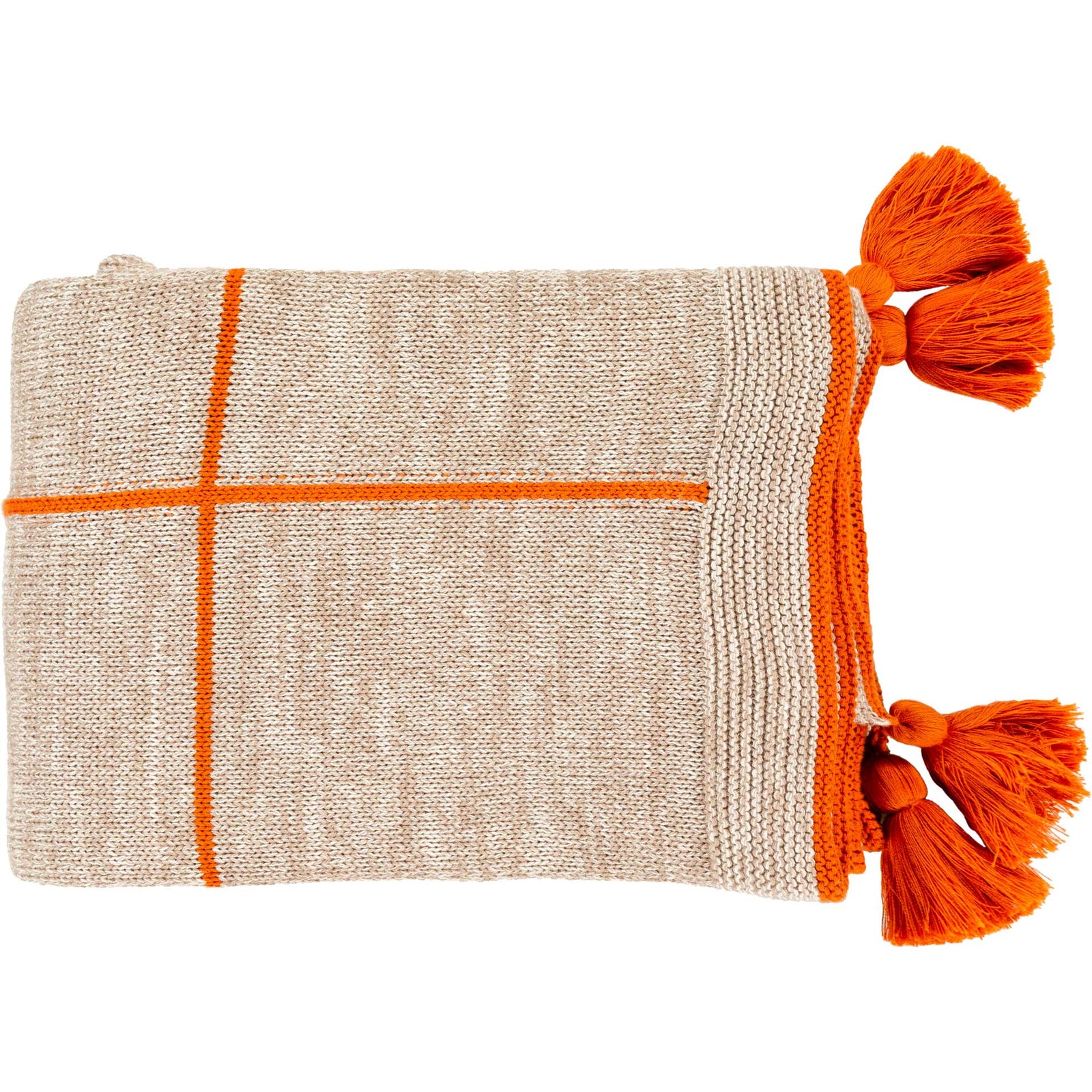 Fletcher Throw Burnt Orange/Camel/Ivory