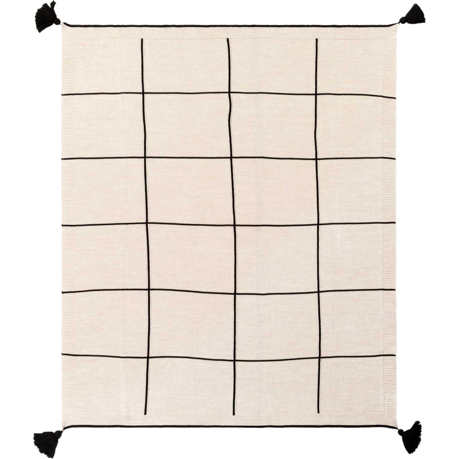 Fletcher Throw Beige/Black