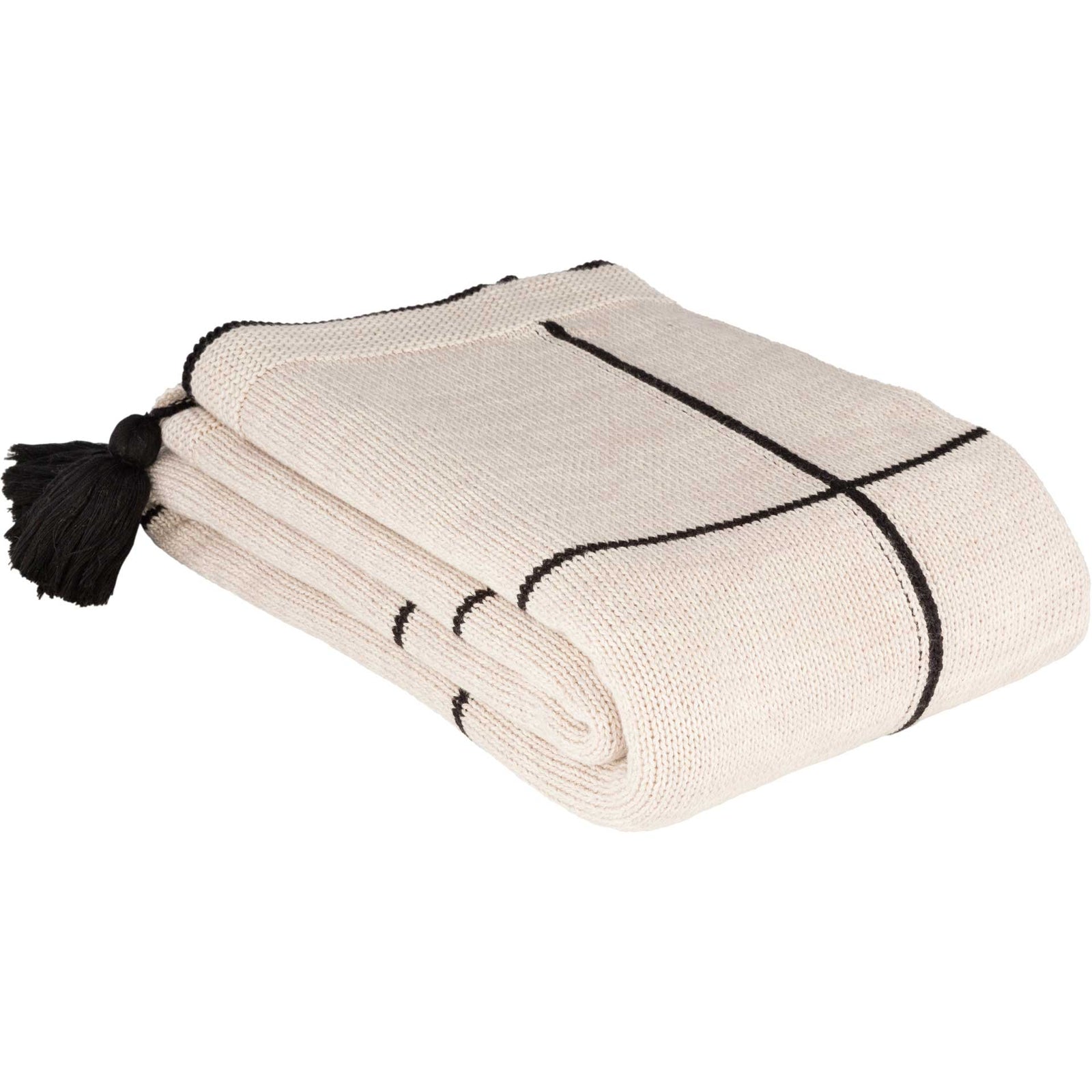 Fletcher Throw Beige/Black