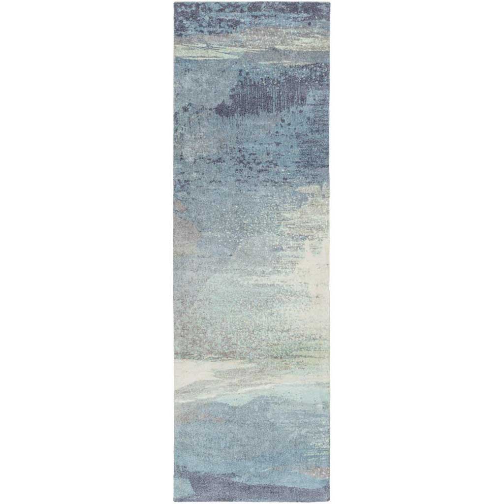 Felicity Slate/Sky Blue/Navy Runner Rug