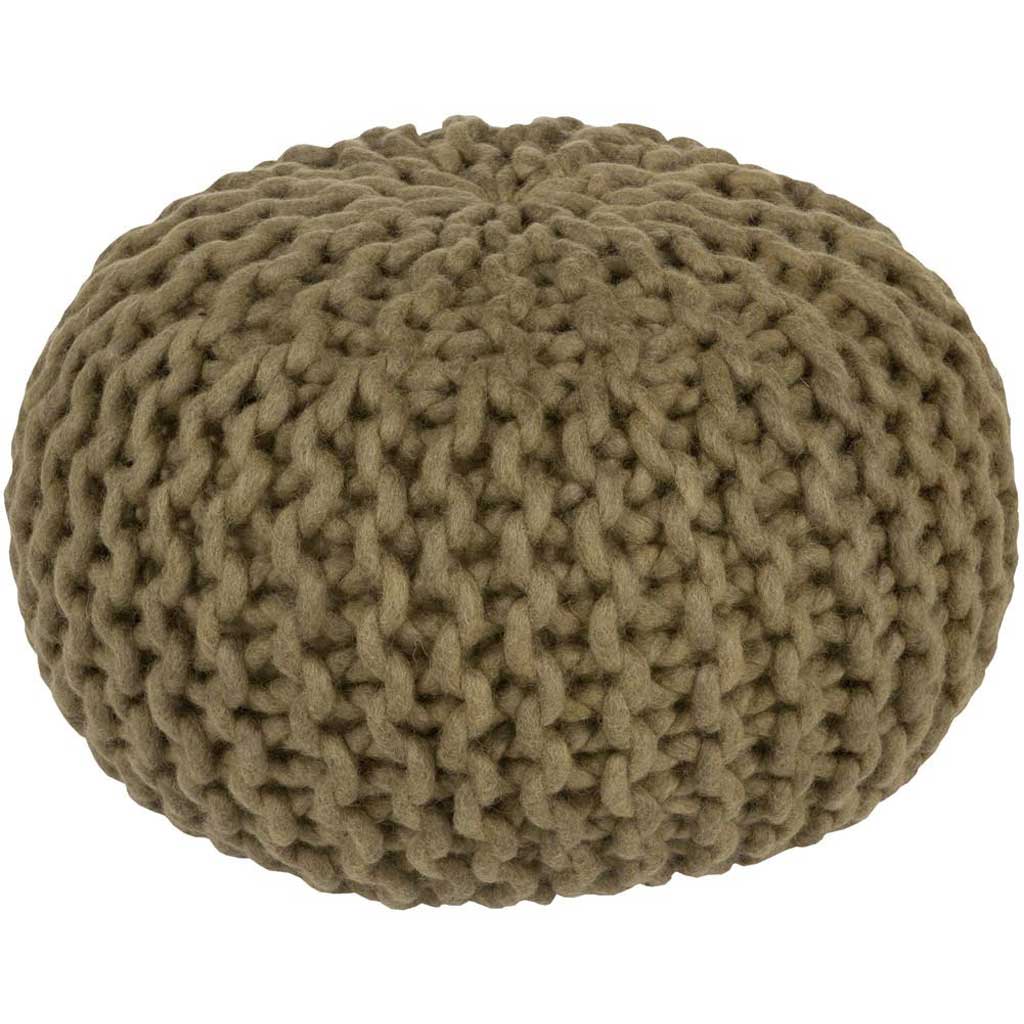 Fargo Solid Green Sphere Pouf