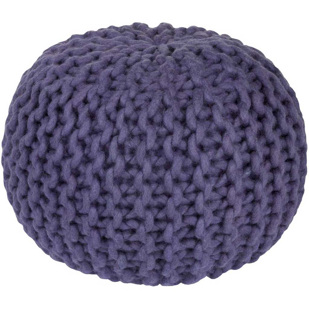 Fargo Solid Purple Sphere Pouf