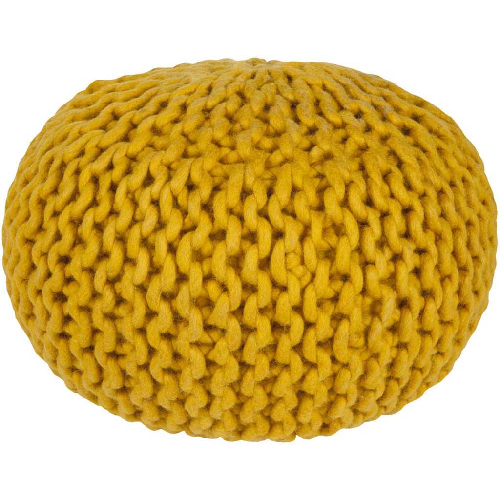 Fargo Solid Yellow Sphere Pouf