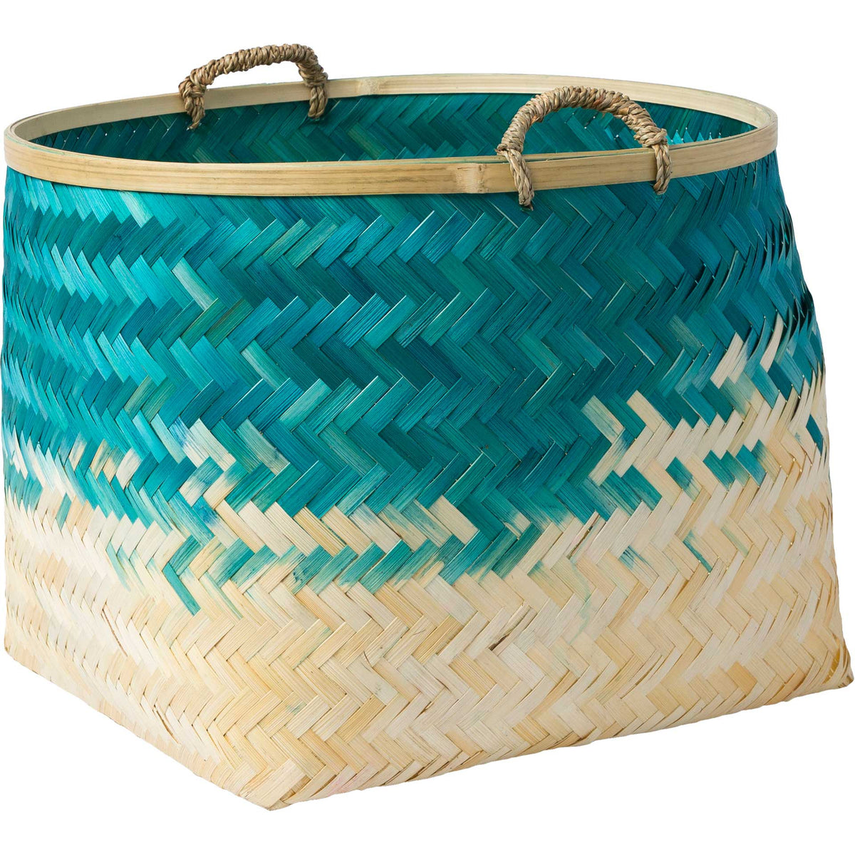 Frank Basket Teal/Cream