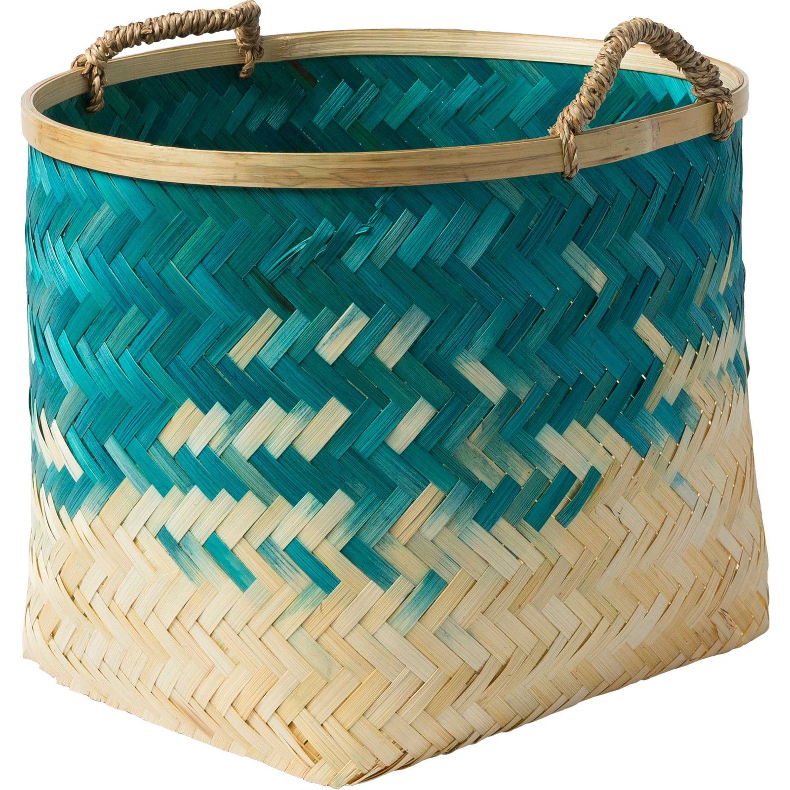 Frank Basket Teal/Cream