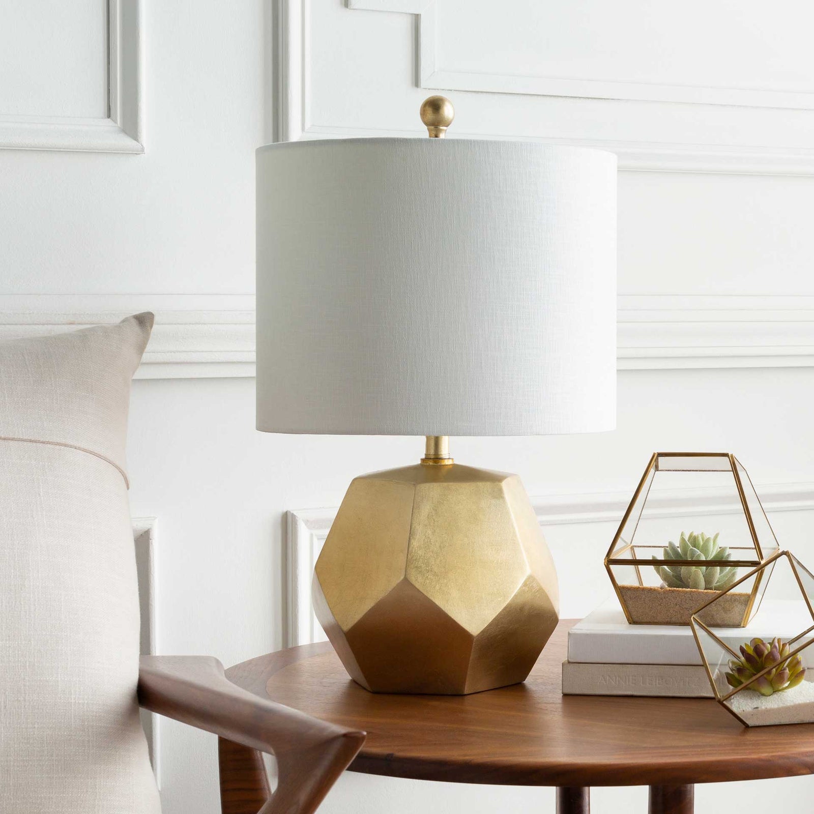 Finley Table Lamp White/Gold