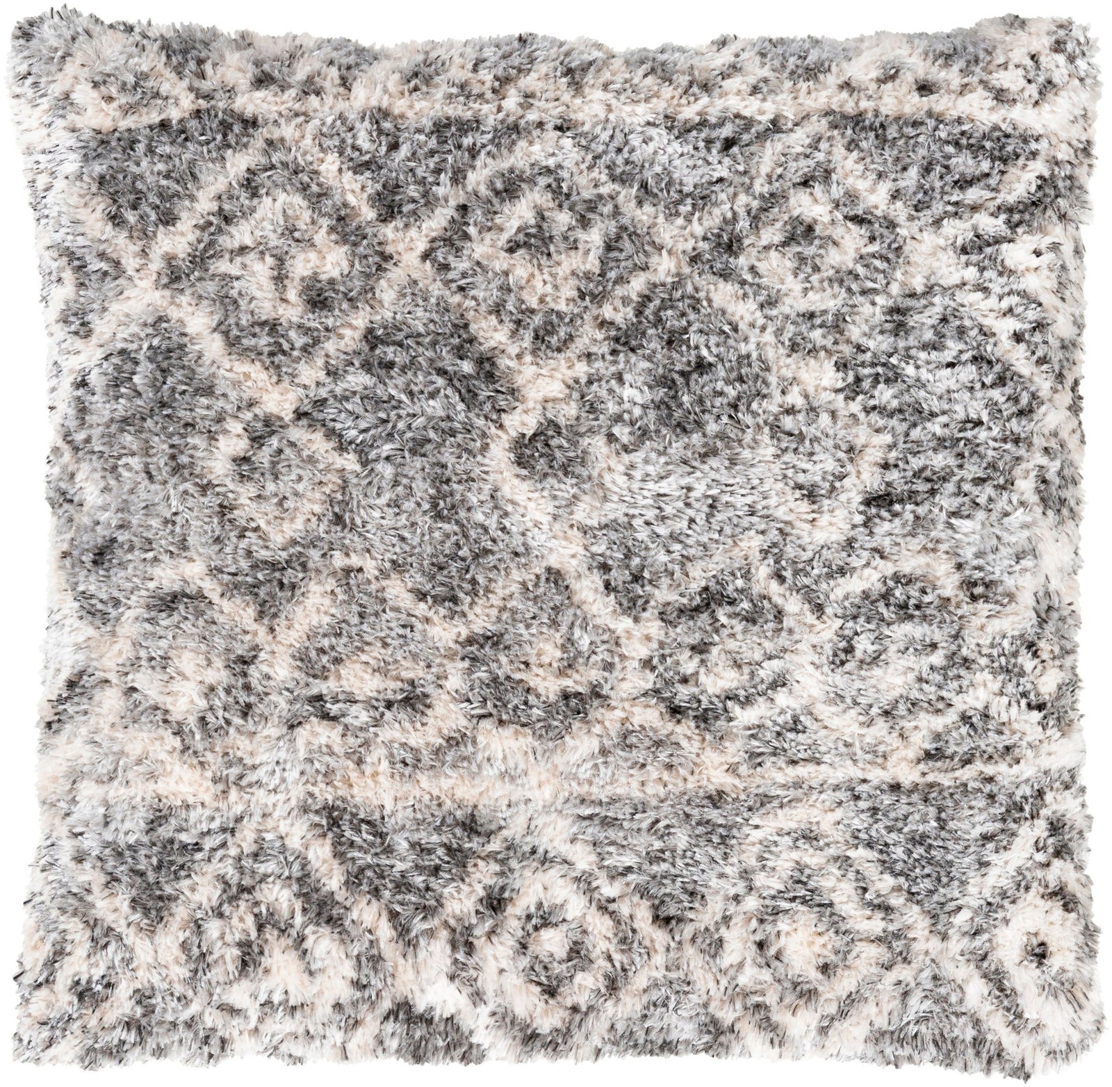 Flora Pillow Beige/Light Gray/Black