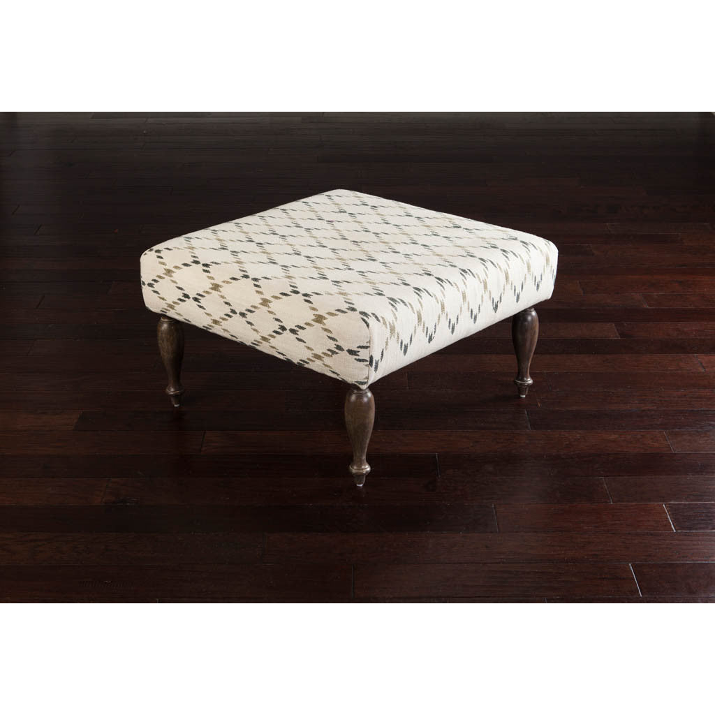 Sonoma Ivory/Olive/Charcoal Ottoman